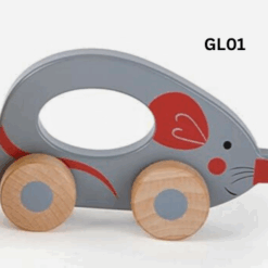 Alternative view of Animali colorati a rotelle in legno - Prodotto solidale