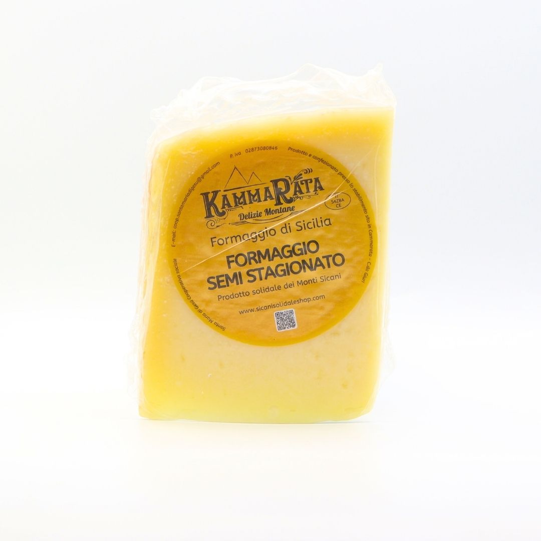 Formaggio siciliano Semistagionato di latte ovino-vaccino KammaRata - prodotto Solidale