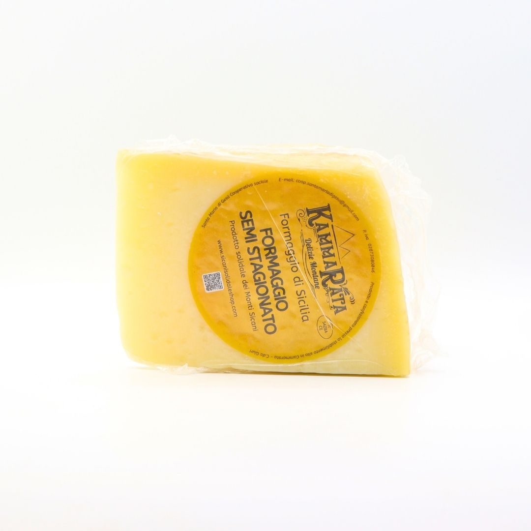 Formaggio siciliano Semistagionato di latte ovino-vaccino KammaRata - prodotto Solidale - immagine 2