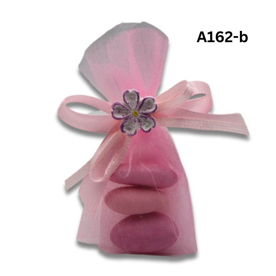 Sacchettino Rosa 3 confetti A162 - immagine 3