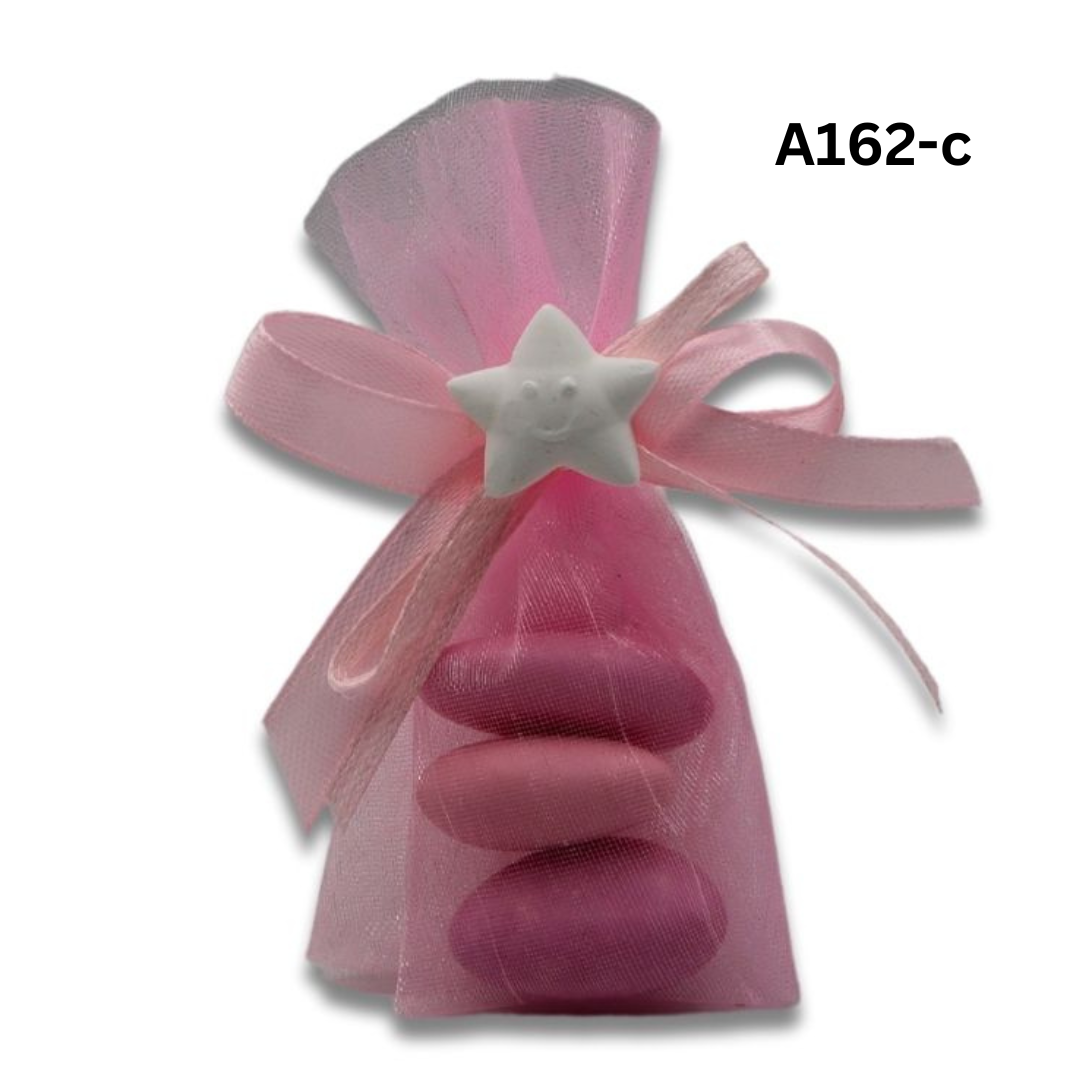 Sacchettino Rosa 3 confetti A162 - immagine 4