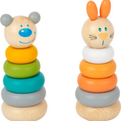 Alternative view of Torri da accatastare colorate in legno - Prodotto solidale