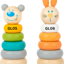 Torri da accatastare colorate in legno - Prodotto solidale