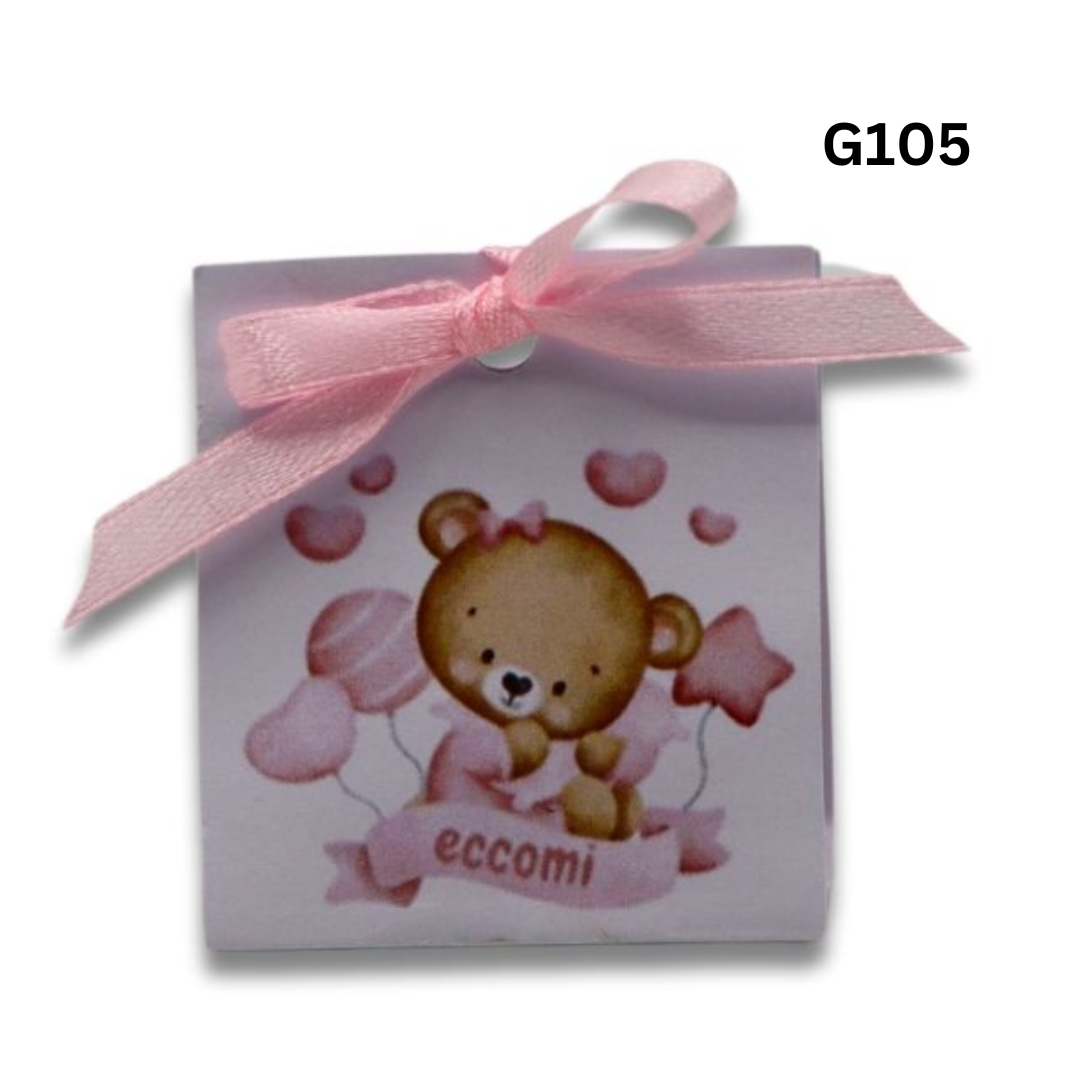 Bustina “Eccomi” rosa G105