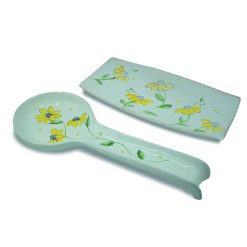 Coppia di Poggiamestoli e vassoietto in ceramica  - Prodotto solidale