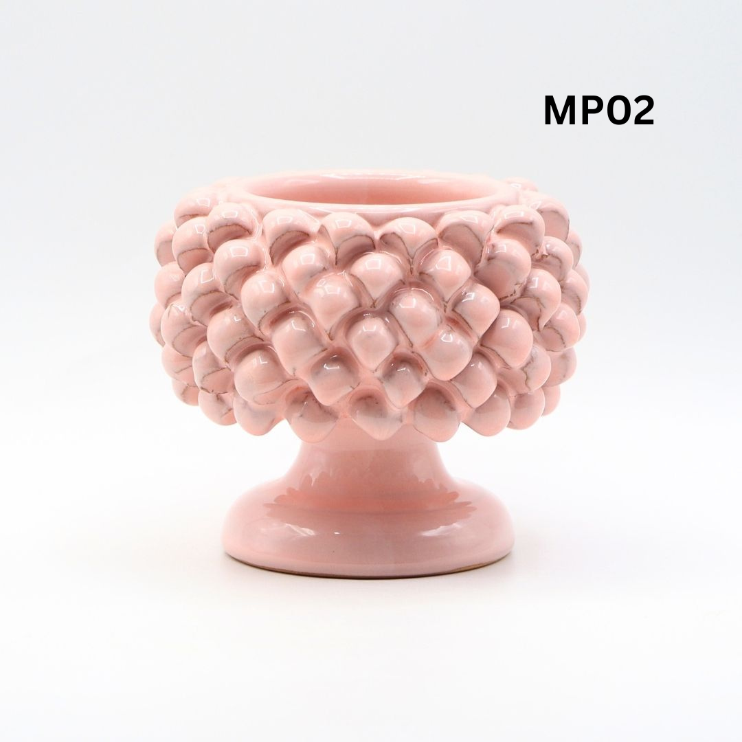 Porta vaso Mezza Pigna in ceramica - Prodotto solidale - immagine 3