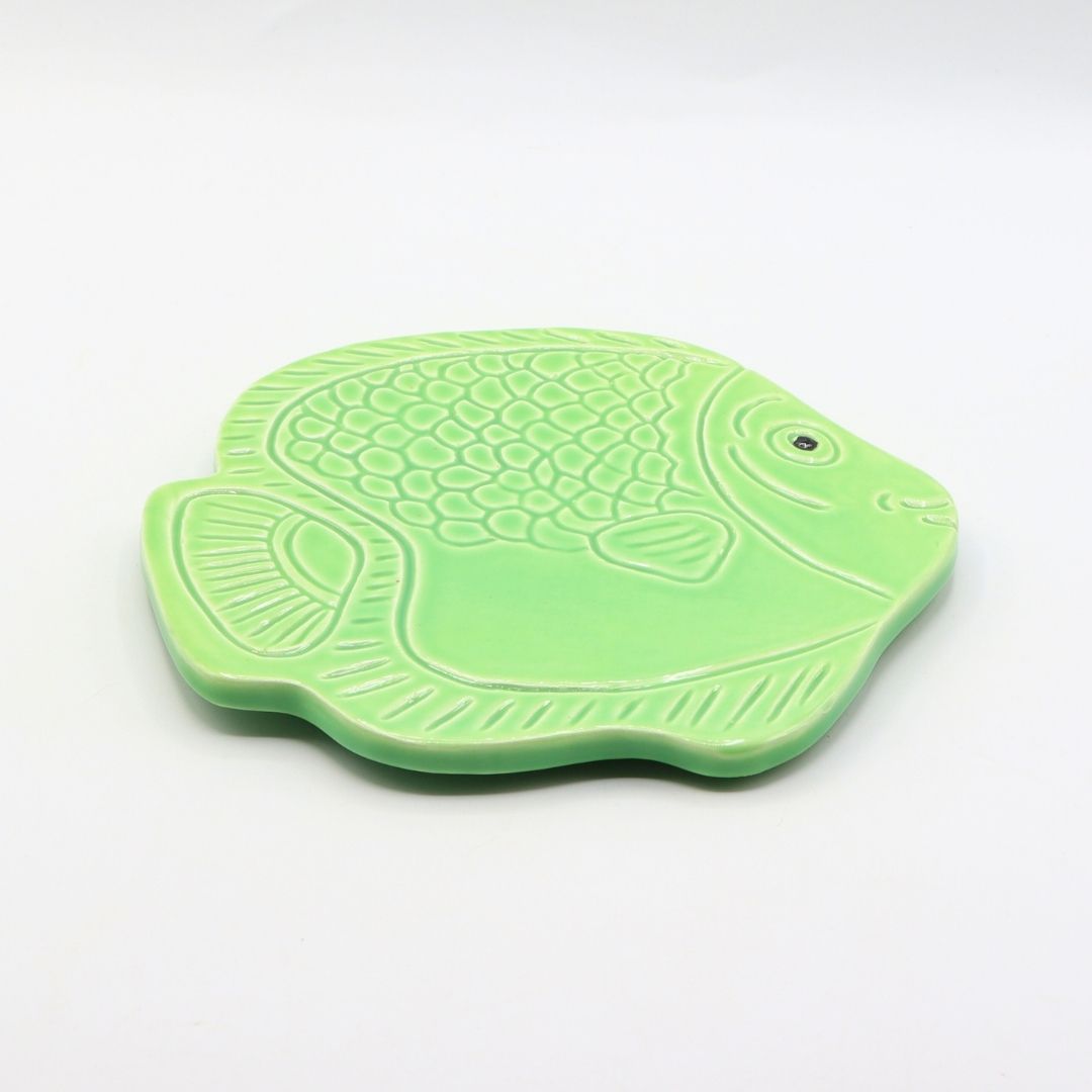 Poggiapentola in ceramica Pesce - Prodotto solidale - immagine 2