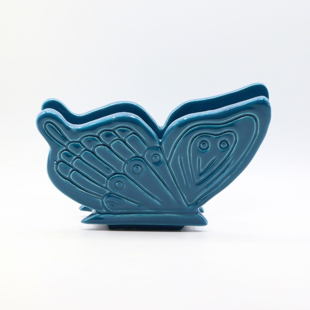Portatovaglioli in ceramica colorata farfalla - Prodotto solidale