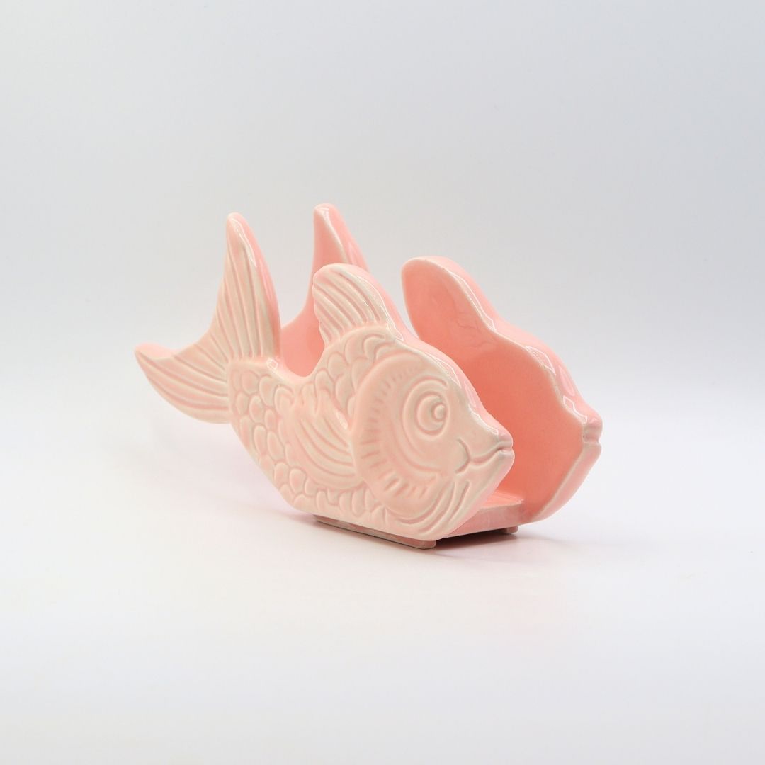Portatovaglioli in ceramica colorata pesce - Prodotto solidale - immagine 8