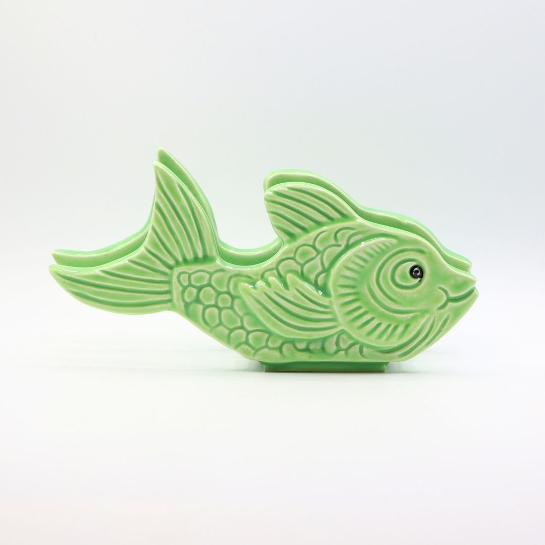 Portatovaglioli in ceramica colorata pesce - Prodotto solidale