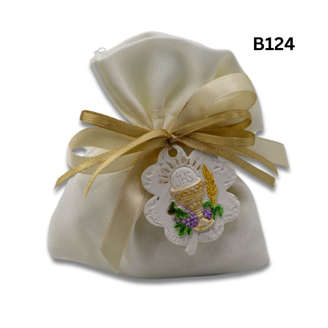 Sacchetto cotone con pisside e ostia B124