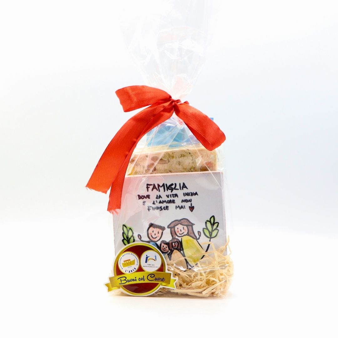 Torrone tenero con crema al pistacchio e pistacchi da 150 g